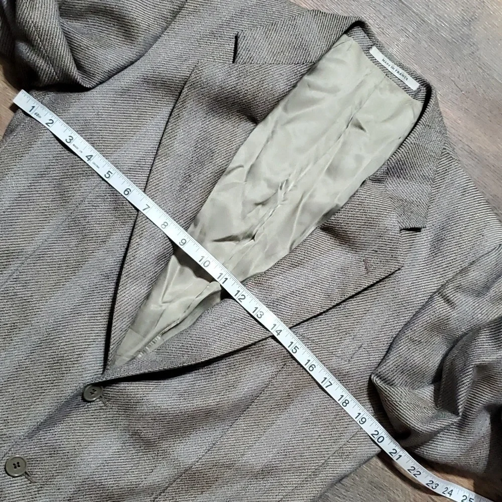 Yves Saint Laurent grey striped blazer suit jacket
